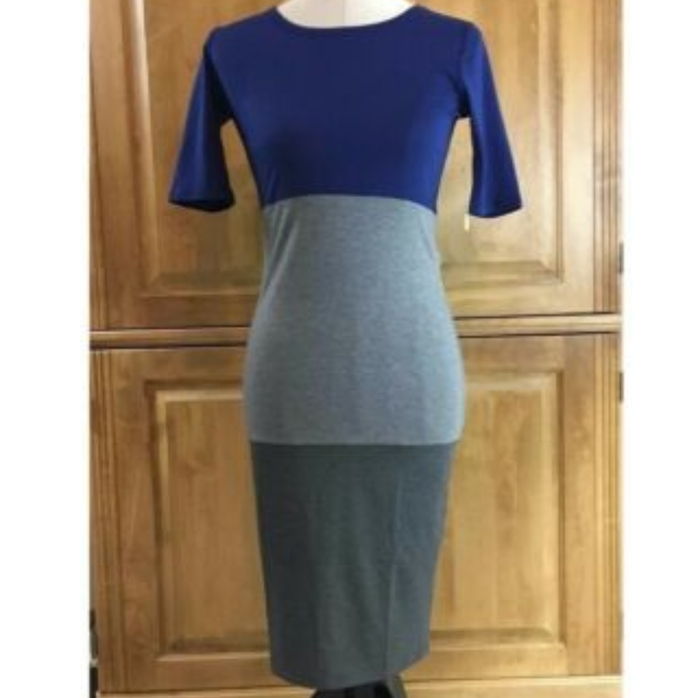 LuLaRoe Julia Pencil Dress Colorblock XXS